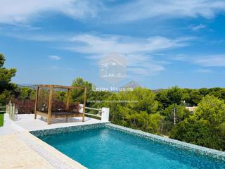 Maison à Portichol-Balcón al Mar. Villa estilo ibiza con casas de invitados y piscina en portixol,