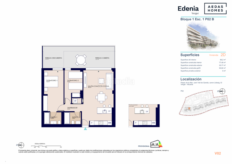Foto 6ee57e45-b6c0-4daf-a496-6152b35ddb1c. Apartamento moderno apartamento de 2 dormitorios en el segundo piso con gran terraza en edenia, el verger en Verger (el)