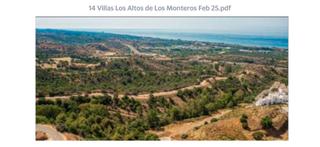 Terreny residencial a Carretera 19. Se venden 14 parcelas, en los altos de los monteros, para villas