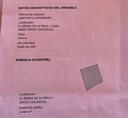 Terreny residencial a I-3 la mola pol-46 40. Terreno industrial en venta en xativa