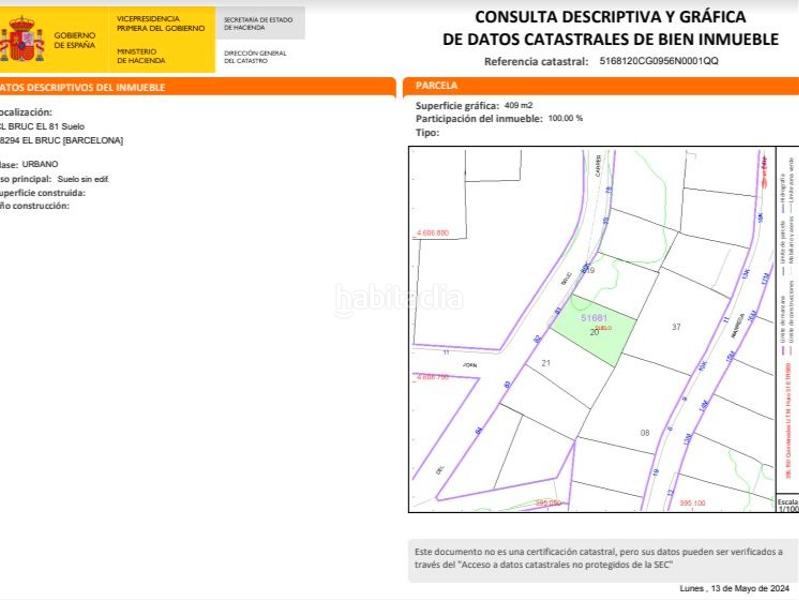 Foto 71ae253c-fcf4-45ee-bb00-ed7c2defc108. Terreny residencial a carrer bruc 81 a Bruc (El)
