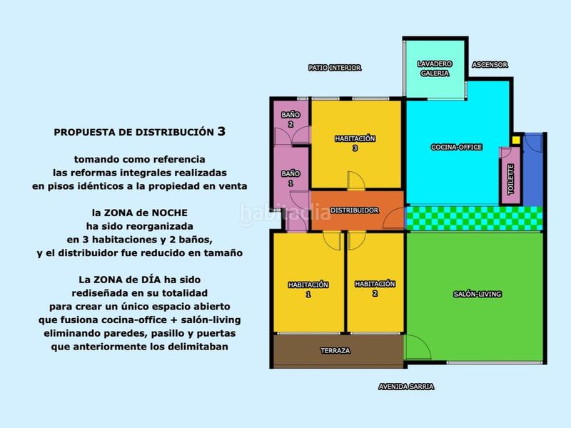 Foto d56b6a43-ff65-4b5a-be04-f5865e7f2341. Piso en avinguda de sarrià 36 cálido y muy luminoso, orientación sur, perfecta forma cuadrada distribuida en 2 áreas bien diferenciadas: zona día y zona noche en Barcelona