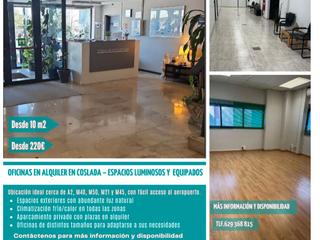 Location Bureau à Avenida fuentemar  17. Oficinas en alquiler en coslada – espacios luminosos y equipados