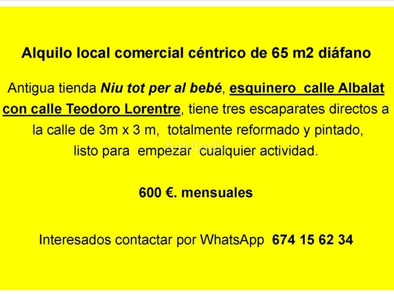 Foto 45b96c18-bbe4-4e3f-bb1e-e6e1a981fdcc. Lloguer local comercial a calle albalat 13-a a Algemesí