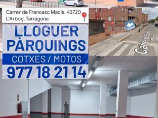 Rent Car parking in Francesc macià 12b. Alquiler parking coches y motos