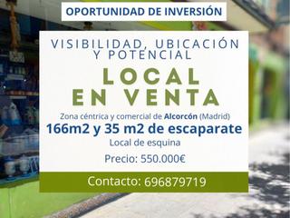 Local Comercial en Calle colón 37. Exclusiva oportunidad de inversión en el corazón de alcorcón