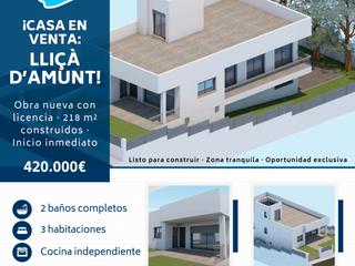 Haus in De les tres feixes 51. Chalet de obra nueva con diseño moderno, gran terraza, luz todo