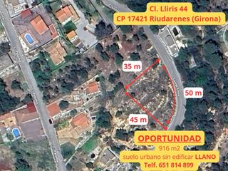 Terreny residencial a Lliris 44. Terreno esquinera urbano
