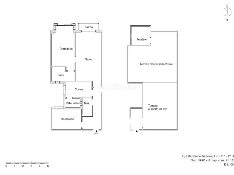 Foto eca7f4a7-cbb4-4f29-8a65-11fdc6c9534d. Piso en estacion de tranvias 1 piso 2ª planta de 70 m² con espectacular terraza privada 60 m² y pérgola bioclimática junto al metro – garaje, trastero y piscina en Gabias (Las)