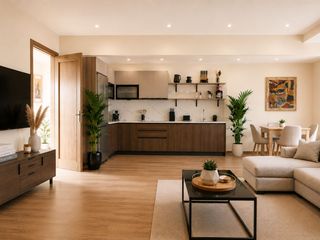 Planta baja en Mare de deu de les neus 72. Amplia planta baja de más de 80 m² con gran zona de día abierta