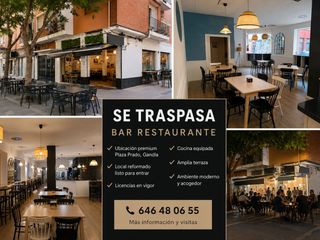 Transfer Business premise in Plaza prado 13. Bar restaurante listo para entrar a trabajar