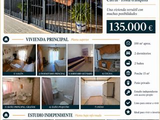 Casa en Calle comunidad valenciana 39. Bungalow adosado con estudio independiente