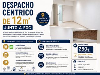 Rent Office space in Josep torres i bages 45. Despacho céntrico de 12m² junto a fgc