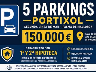 Car parking in Cortecera 12. Oportunidad para inversores – 5 plazas de parking en portixol po