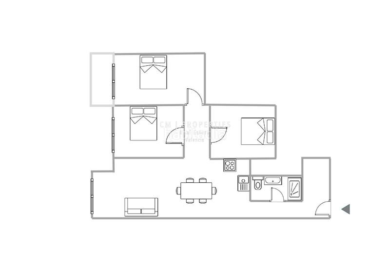 Foto 74c67fe3-3335-4737-84fa-dea2db6155af. Piso  junto al parque central en venta en Arrancapins Valencia