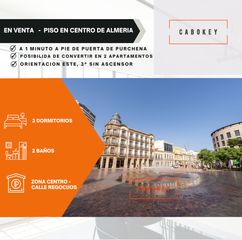 Piso en Calle regocijos 15. Cabokey vende piso en centro de almeria a 1 minuto a pie de puer