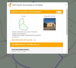Propriété à Beneixama. Venta de terreno en benexaima alicante con caseta de aperos
