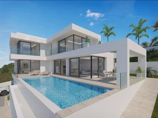 Xalet a La Empedrola. Moderna villa en construccion en calpe  alicante