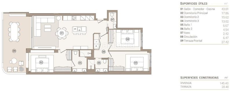 Foto 7f3447f6-2fa6-40b6-bb3c-3abf834dabc8. Apartament amb calefacció piscina a Lomas de Campoamor - Las Ramblas Orihuela