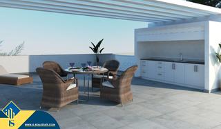 Casa en Pilar de la Horadada Ciudad. Casas con piscina comunitaria en construcción en orihuela costa,