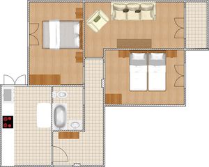 Pis a Osio kalea 11. Piso de 2 habitaciones, muy luminoso.
