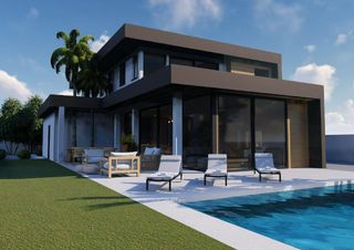 Xalet  Calle lomo del caballo. Villa moderna de obra nueva en construcción con piscina en cande