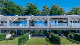 Casa adossada en El Faro de Calaburra - Chaparral. Azulea chaparral golf  villas de obra nueva con piscina privada