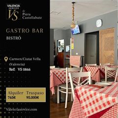Traspàs Local Comercial a El Carme. Vs 0866  gastro bar bistró en el corazón del carmen  ciutat vell