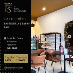 Traspàs Local Comercial a Sant Pau. 0842  cafetería  pastelería  tapas  bar en av. de cortes valenci
