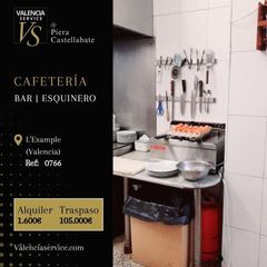 Transfer Business premise in Gran Via. 0766  cafetería bar en el exampleruzafa