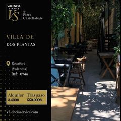 Traspàs Local Comercial a Rocafort. 0744  villa de dos plantas en rocafort