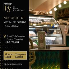 Traspàs Local Comercial a El Mercat. Vs 0914  negocio de venta de comida para llevar en centro  merca