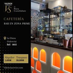Traspàs Local Comercial a Montesol. 0855  cafetería bar en zona prime de la eliana