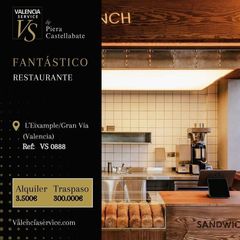 Traspàs Local Comercial a El Pla del Remei. Vs 0888  fantástico restaurante en leixample  gran vía