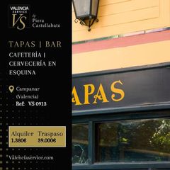 Traspàs Local Comercial a Barrio de Campanar. Vs 0913  tapas bar  cafetería  cervecería en esquina en campanar