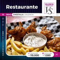 Traspàs Local Comercial a Mestalla. 0643 - estupendo restaurante en zona mestalla/aragón