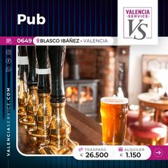 Traspàs Local Comercial a Ciutat Jardí. 0649 - pub en zona blasco ibáñez/algiros