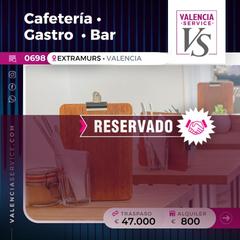 Traspàs Local Comercial a La Petxina. 0698 - reservado cafetería gastro tapas bar en extramurs / ángel