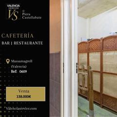 Local Comercial a Massamagrell. 0609  venta de bajo con licencia cafeteríabarrestaurante en mass