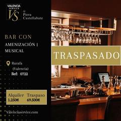 Lloguer Local Comercial a Russafa. 0722 vendido fantastico bar con amenización musical en ruzafa