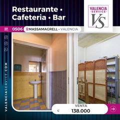 Traspàs Local Comercial a Massamagrell. 0506-venta cafetería-bar-restaurante, massamagrell