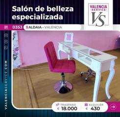 Lloguer Local Comercial a Aldaia. 0353salón de belleza en aldaia