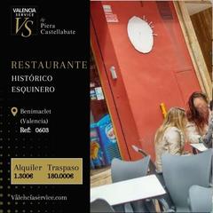 Traspàs Local Comercial a Barrio de Benimaclet. 0603  restaurante histórico esquinero en benimaclet