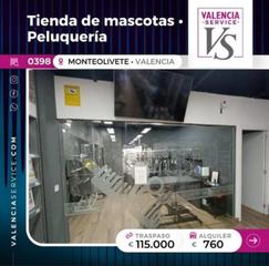 Traspàs Local Comercial a Mont Olivet. 0398  tienda de mascotas con peluquería en monteolivete