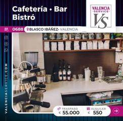 Pas-de-porte Local commercial à L´Amistat. 0688cafetería bar bistró en algiros entre blasco ibáñez y manuel
