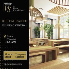 Transfer Business premise in El Pla del Remei. 0778  estupendo restaurante en pleno centro