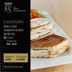Trasps Local Comercial en El Pla del Remei. 0618  cafetera bar con amenizacin musical en pleno centro