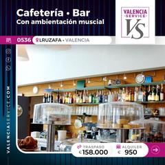 Pas-de-porte Local commercial à Russafa. 0536  cafetería bar con ambientación musical en ruzafa