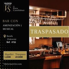 Transfer Business premise in Calle carlos cervera 22. Traspasado! fantastico bar con amenización musical en ruzafa