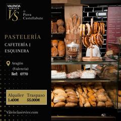 Traspàs Local Comercial a Mestalla. 0770  fantástica cafeteríapastelería esquinera en aragón  mestal